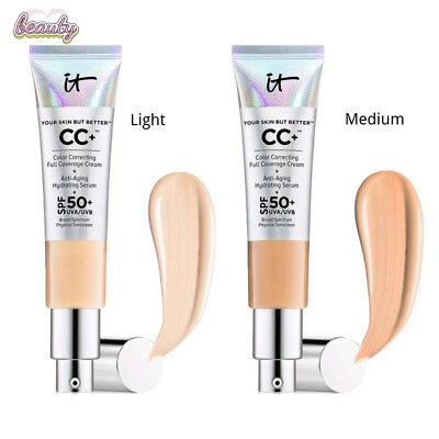 #ad IT Cosmetics Your Skin But Better CC Full Coverage Cream SPF50 Light or Medium $21.26