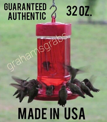 FIRST NATURE HUMMINGBIRD FEEDER 32 OZ WIDE MOUTH #3055 EASY CLEAN MADE IN USA $14.75