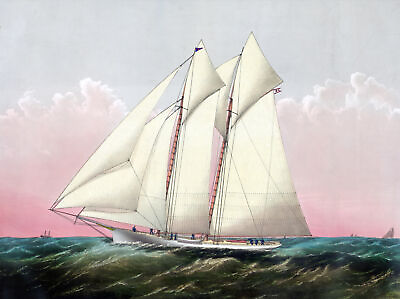 #ad Decor Poster. Fine Graphic Art. sailing Boat on Ocean. Home Wall Design. 1152 $60.00