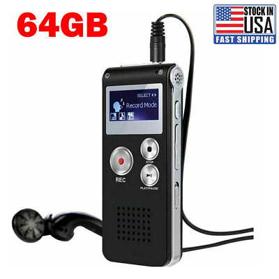 #ad 64GB USB Paranormal Ghost Hunting Equipment Digital EVP Voice Activated Recorder $28.89