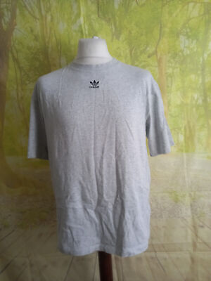 adidas Trefoil grey marl 100% cotton T Shirt. UK women#x27;s size 8 GBP 15.00