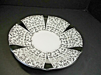 #ad VINTAGE QUEEN ANNE SILVER LACE BONE CHINA SAUCER ONLY $5.99