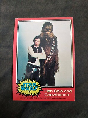 han solo CHEWBACCA STAR WARS 1977 Topps #121 red series $9.00