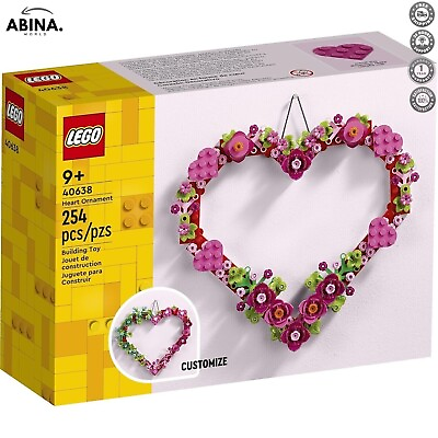 #ad quot;LEGO Love Heart Ornament Building Toy Kit Heart Shaped Flowers 40638 quot; $29.67