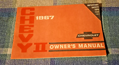 #ad 1967 Chevrolet II Nova Owners Operators Manual Original $50.00