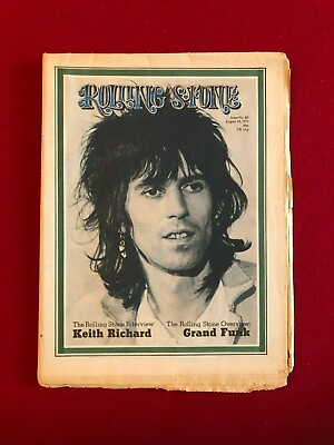 #ad 1971 Keith Richard quot;ROLLING STONEquot; Newspaper No Label Scarce Vintage $75.00