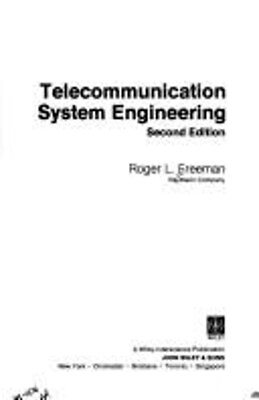 #ad Telecommunication System Engineering Hardcover Roger L. Freeman $4.50