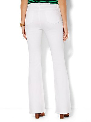 #ad New York amp; Company Soho Sailor Flair White Jeans Size 14 Retail $64.50 $16.99