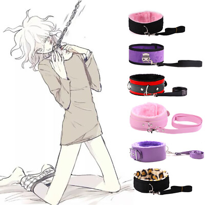 #ad Cozy Feel fashion slaves leather Role Play Adult Collar Binding Kit Toys C $24.35