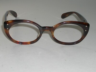 #ad #ad 1970#x27;s 47 20 5 1 2quot; VINTAGE BAUSCH amp; LOMB THICK SHINY TORTOISE FRAMES ONLY MINT $239.99