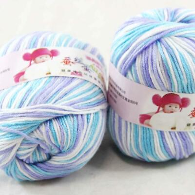#ad AIPYARN 2Balls x50g Soft Cashmere Silk Velvet Baby Hand Knitting Crochet Yarn 30 C $23.28