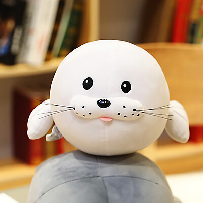 #ad White Seal Stuffed Dolls Cute Plush Toys Gift for Kids Girl Boy Sleeping Doll $13.94