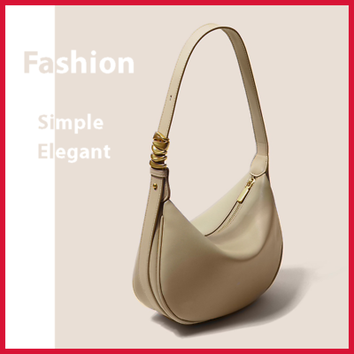 #ad New Simple Genuine Leather Lady Shoulder Bag Elegant High end Soft Crossbody Bag $48.99