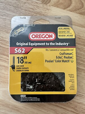 #ad Oregon S62 18quot; Chainsaw Saw chain Craftsman Poulan Echo Homelite New $5.00
