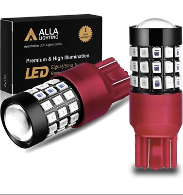 #ad Alla Lighting Upgraded Version 7440 7443 LED Strobe Brake Lights Bulbs Pure R... $11.99
