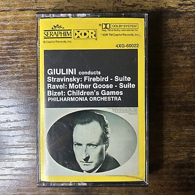 #ad Giulini Conducts Stravinsky Firebird Suite Ravel Cassette Vintage Classical $19.33