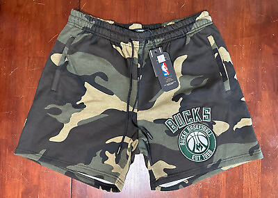 #ad Pro Standard NBA Milwaukee Bucks Team Shorts Established 1968 Size Large New $64.99