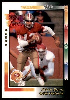 #ad 1992 Wild Card Steve Bono Rookie San Francisco 49ers #102 $1.00