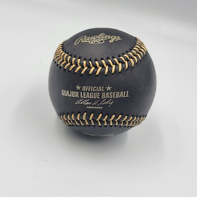 RARE RAWLINGS MLB BLACK BASEBALL BALL COMMISSIONER ALLAN SELIG SIGNED AUTOGRAPH $29.99