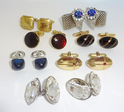 #ad Hickok Vintage Mens Cufflinks Lot Assortment Made By Swank $19.23
