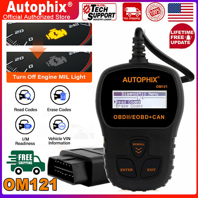 Autophix OM121 Obd2 Car Diagnostic Tool Fault Code Reader Automotive Scanner $15.99
