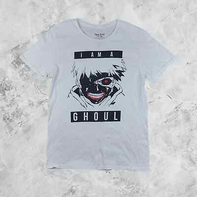 Tokyo Ghoul ken kaneki anime white short sleeve unisex tee shirt size Medium M $8.00