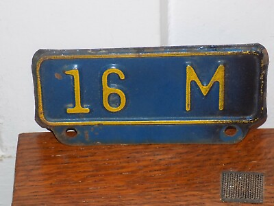 #ad Vintage 16 Mile Metal Embossed Tractor Farm License Plate Topper Sign $24.00