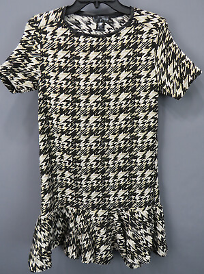 #ad AQUA Printed Ruffle Hem Dress # 3A 2156 NEW $10.65