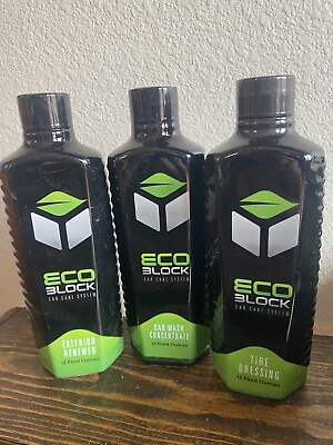 #ad Car Detailing Kit Eco Car Care System SEALED NEW 3pc Car Wash Exterior Tire $15.19