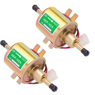 2 Packs Universal 12V Electric Inline Fuel Pump For Lawn Mower Engine Gas Diesel #ad $11.99