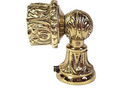 #ad Phylrich Towel Tissue Holder BAR END MOUNT Ornate Gold Plated Brass PART $31.49