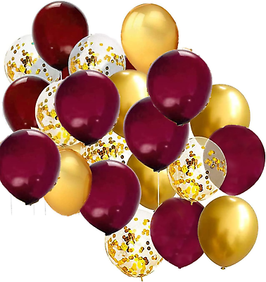 #ad #ad Graduation Party Decorations Maroon Gold 2024 Burgundy Gold Balloons 30Pcs Burgu $33.99