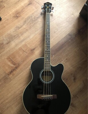 #ad Ibanez Acoustic Electric Bass Guitar Black $150.00