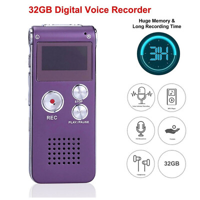 #ad Red Paranormal Ghost Hunting Equipment Digital EVP Voice Activated Recorder 32GB $23.98