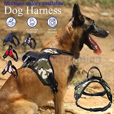 #ad No Pull Dog Pet Harness Adjustable Control Vest Dogs Reflective XS S M Large XXL $7.99