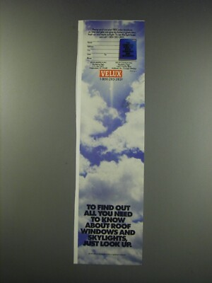 #ad #ad 1991 Velux Roof Windows and Skylights Ad To find out all you need to know $19.99