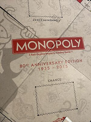 #ad Monopoly 80th Anniversary Edition 1935 2015 Game Board And Rules $10.00