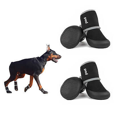 #ad 4pcs Small Medium Large Dog Shoes Boots Paw Protector Reflective Strip Anti slip $20.99