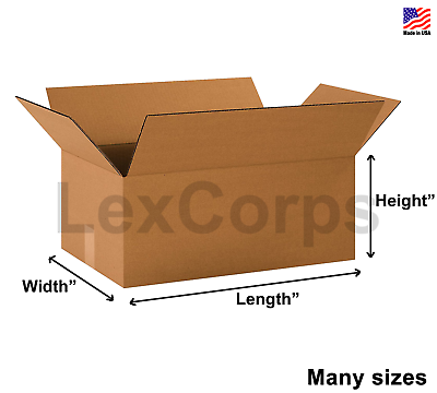 #ad 25 SHIPPING BOXES Many Sizes Available Choose L x W x H $49.94