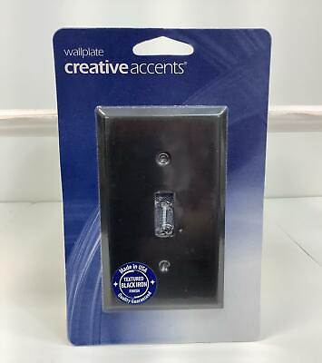 #ad Creative Accents Lighting Plate Toggle Switch Wall Plate Black Iron 9BI101 $8.99
