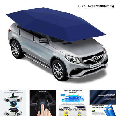 #ad Portable Fully Automatic Car Umbrella Tent Anti UV Sun Roof Remote Cover 4.2M $195.99