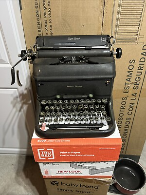 Smith Corona Super Speed Model Manual Typewriter 1945 Functional Vintage $125.00