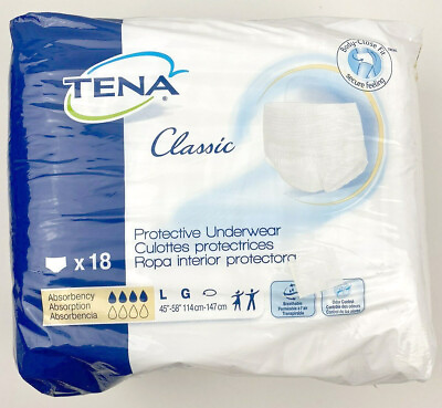 #ad ESSITY 76IVze1 1 PK 18 EA Tena Classic Protective Underwear Large 72514 $12.99