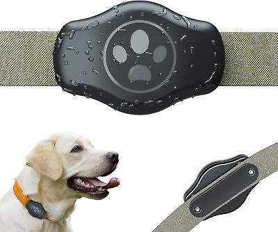 Dog Collar Holder Mount Waterproof Airtag Screw Case Fit All Width Air Tag Black $12.65
