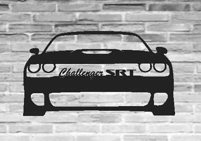 #ad Challenger SRT Detailed Silhouette Car Metal Sign Garage Wall Art Decor Gift $65.00