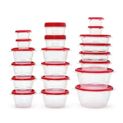 #ad Rubbermaid TakeAlongs 40 Piece Food Storage Set Red Total of 12.6 Qts $15.00
