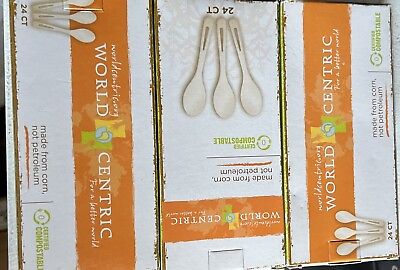 #ad Pack Of 3 World Centric Cornstarch Compostable Spoons 72 Count $27.99
