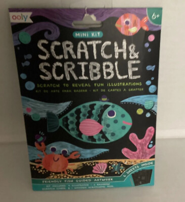 #ad OOLY Scratch amp; Scribble Mini Kit Friendly Fish Guided Artwork N. Age 6 NIP. $12.50