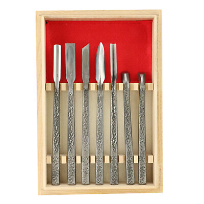 #ad Japanese Hand made Chisel Graver Craft Wood Carving Knife Tool 7pcs Set Japan $470.00
