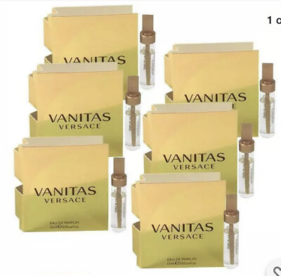 #ad Versace Vanitas 6 x 1.5mL. EDP Splash For Women Read Listing New On Card 6 Pcs. $14.49